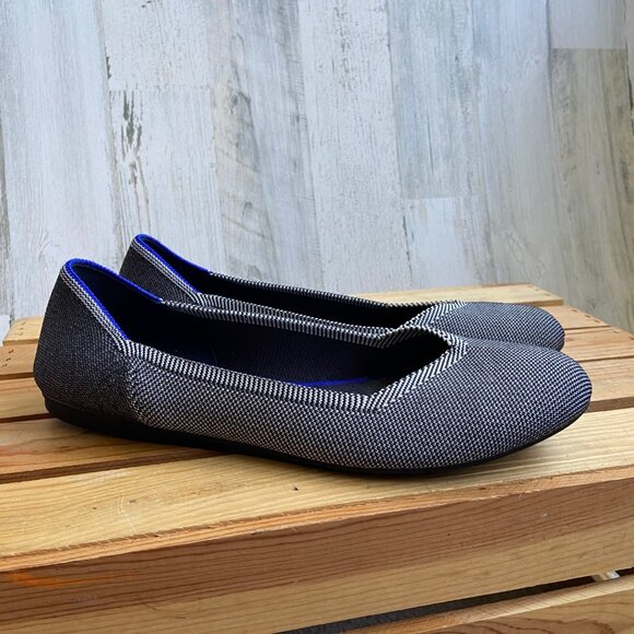 CLEARANCE! Rothy's Women's Size 12 The Flat Grey Mist Color Washable Flat Shoes - Picture 4 of 9